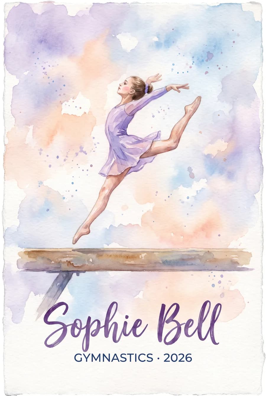 Watercolor sample poster